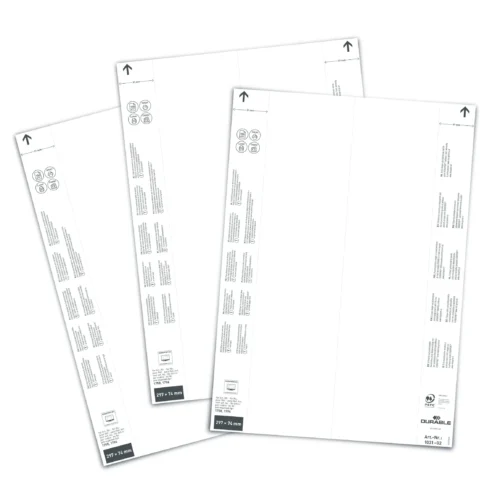 Insert sheets 297x74mm