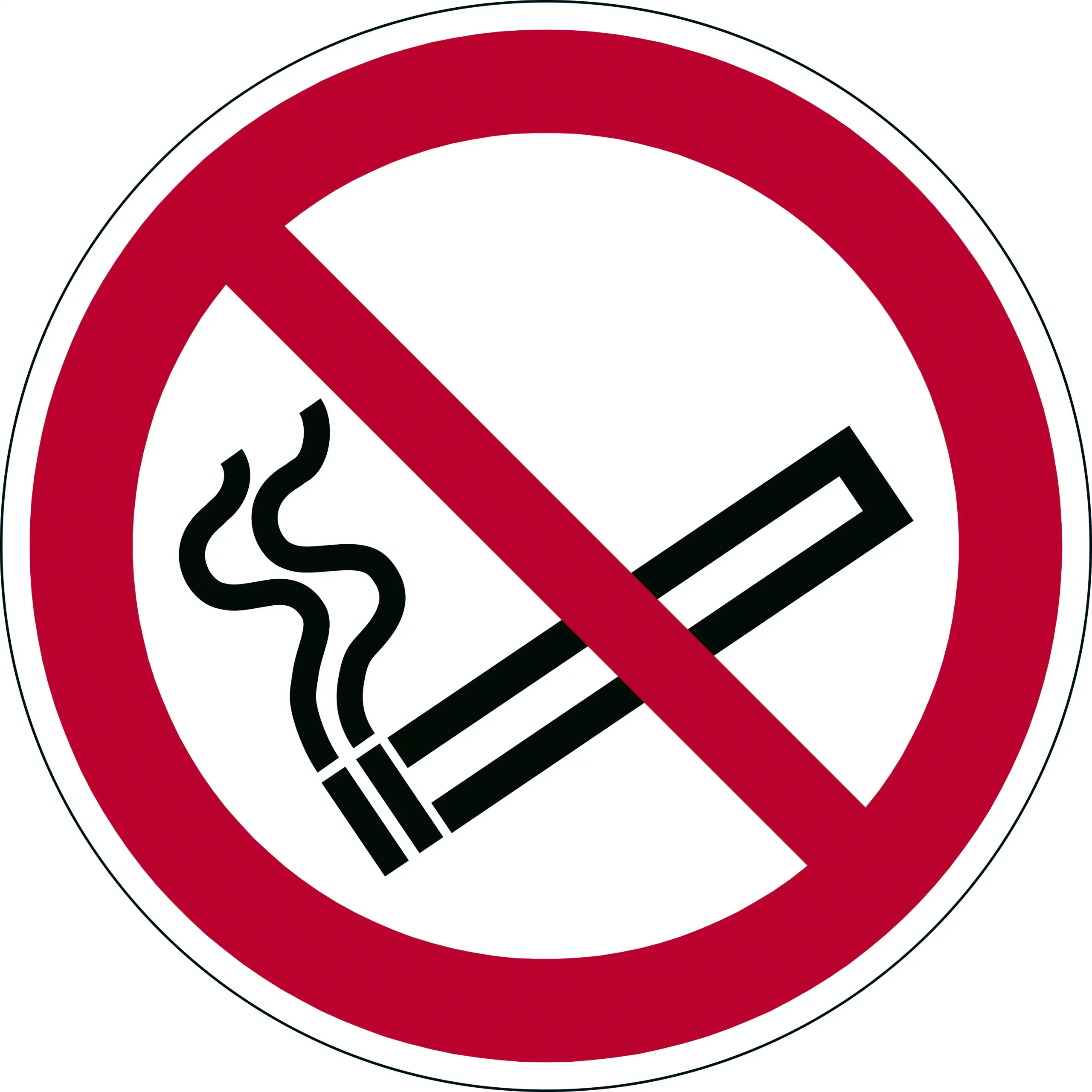 Smoking prohibited' Ø430mm self-ad.