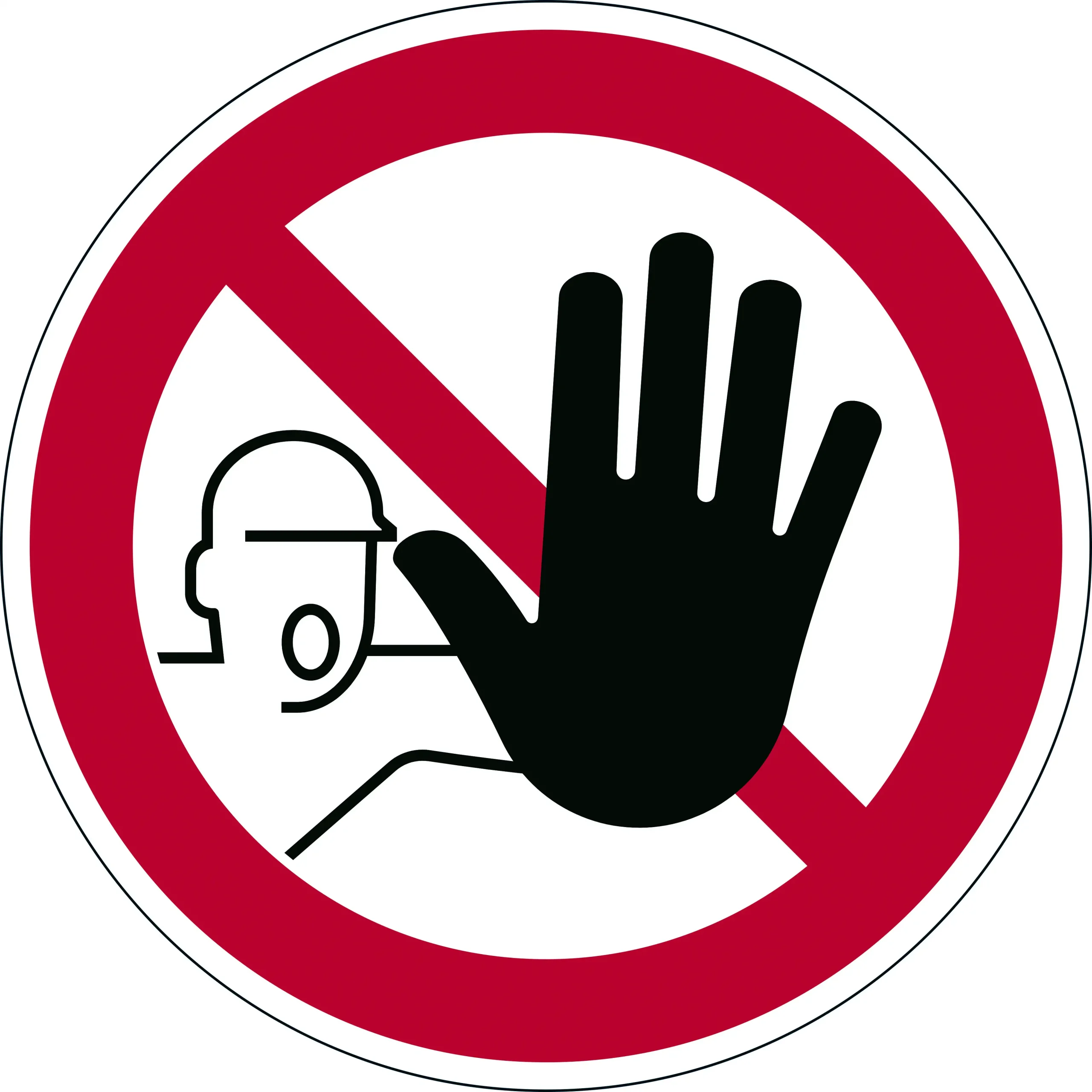 Entry prohibited' Ø430mm self-ad.