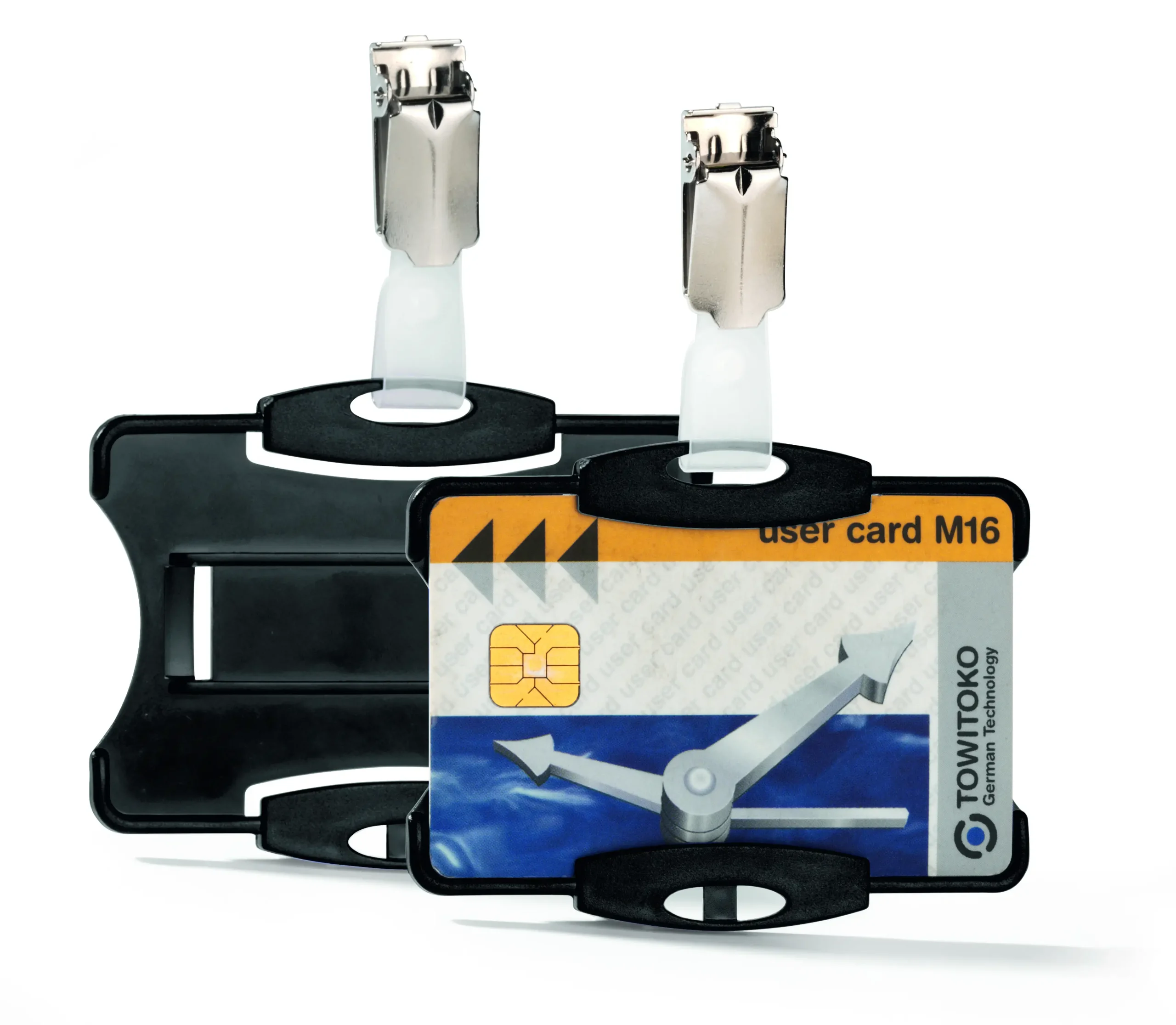 ID card holder with clip 1 card