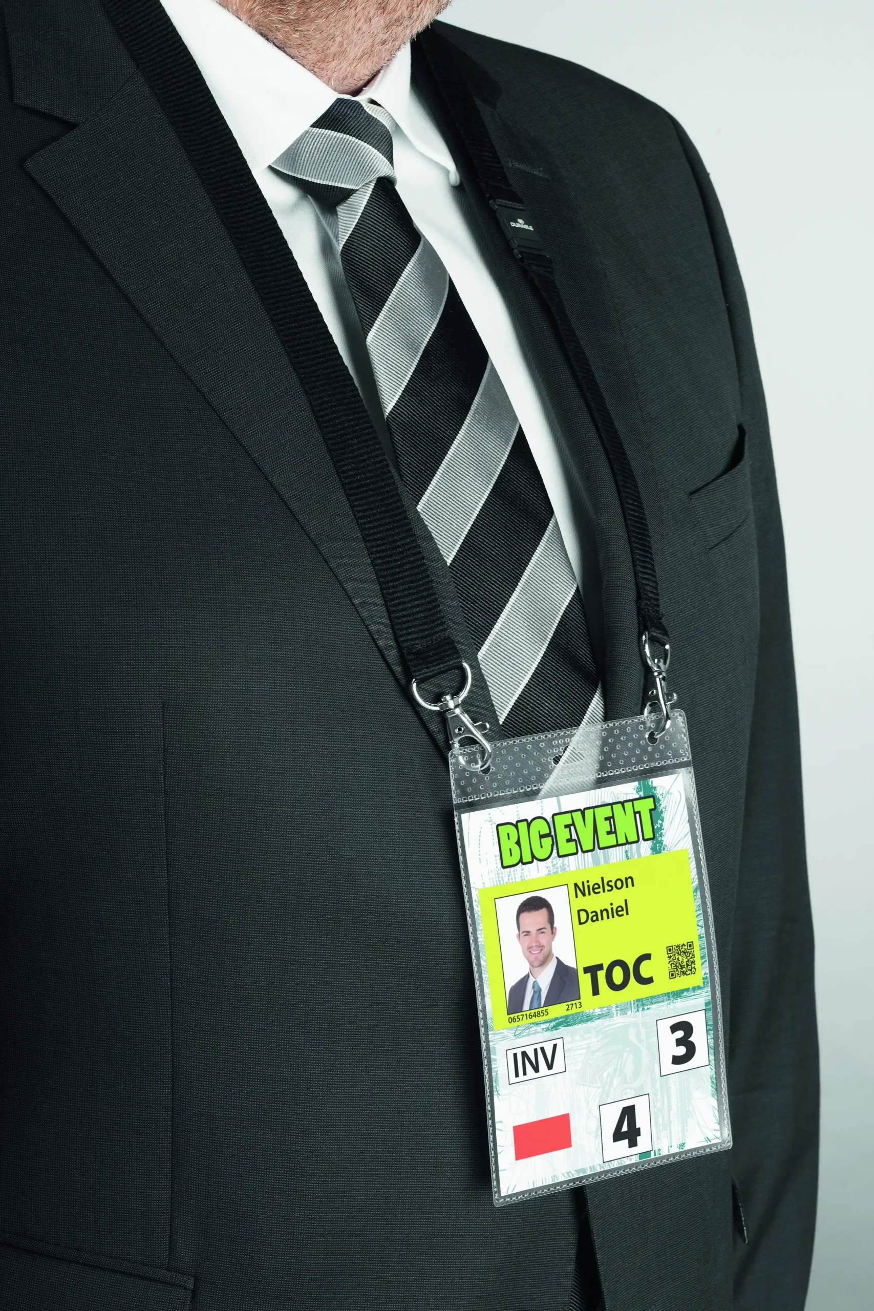 Name badge A6 text. lanyard 20 DUO PP - Image 2